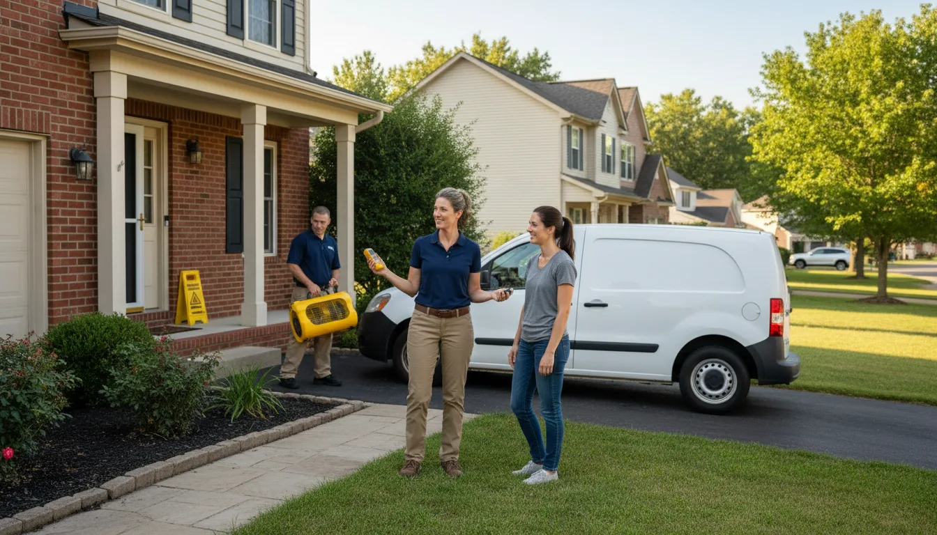 Residential water damage restoration in Kingston, AR